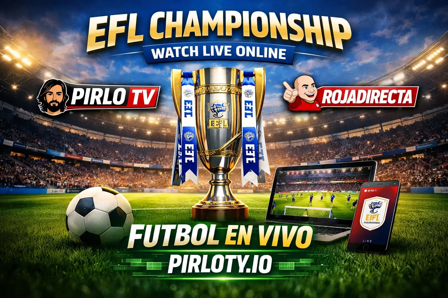 EFL Championship | Watch Live Online | Pirlo TV | Rojadirecta | Futbol en Vivo